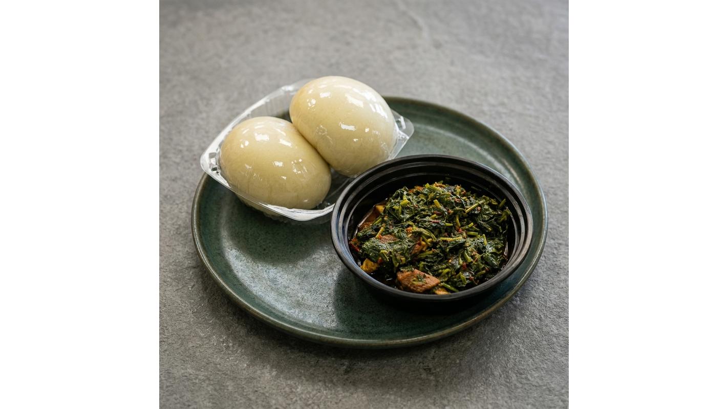 Fufu Of Choice With Efo Riro Soup No Protein